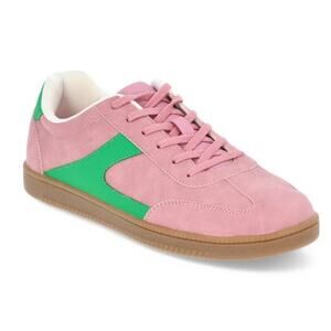 No Boundaries Sport Sneaker Womens Pink Multi Polyurethane Sleek Lace Up Size 11